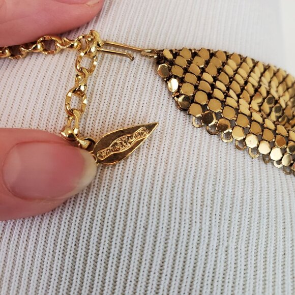 Whiting & Davis bandana-style necklace and earring set - Picture 7 of 16